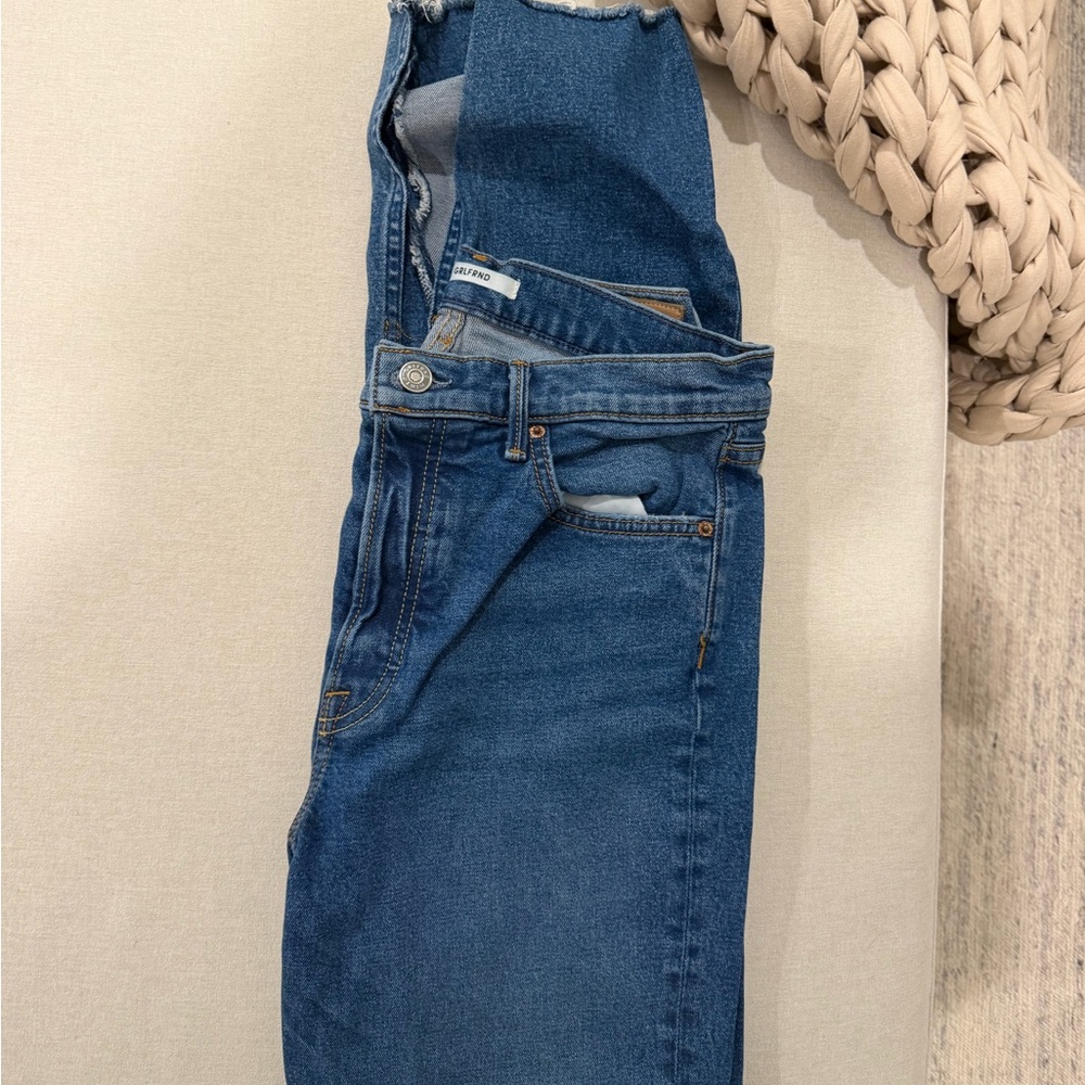 GRLFRND Slit Botton Denim